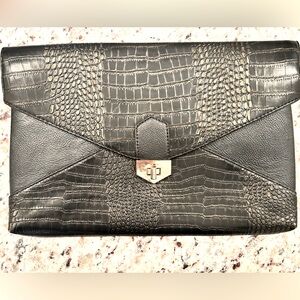 Envelope Style Clutch w/Gold Strap